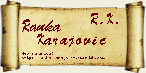 Ranka Karajović vizit kartica